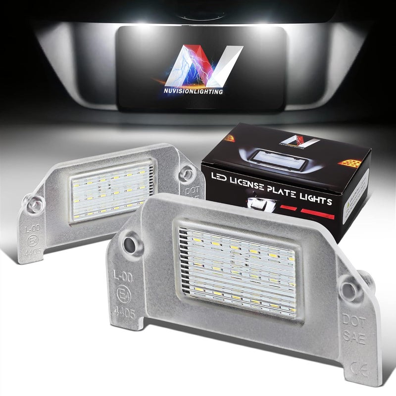 NUVISION LIGHTING Pair of LED License Plate Lights Compatible with 13-16 Dart / 08-14 Challenger Avenger,4805846AA 4805846AB, NVL-LPL-025 - Image 1
